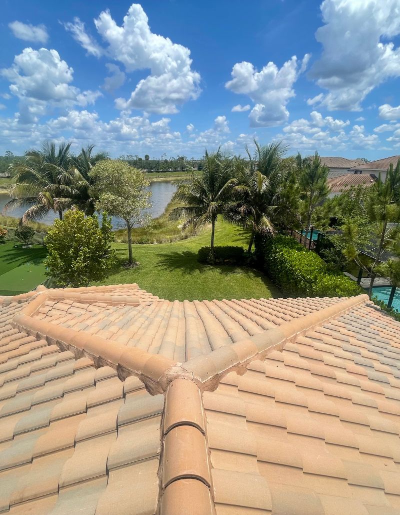 Image of a clean roof from an above view